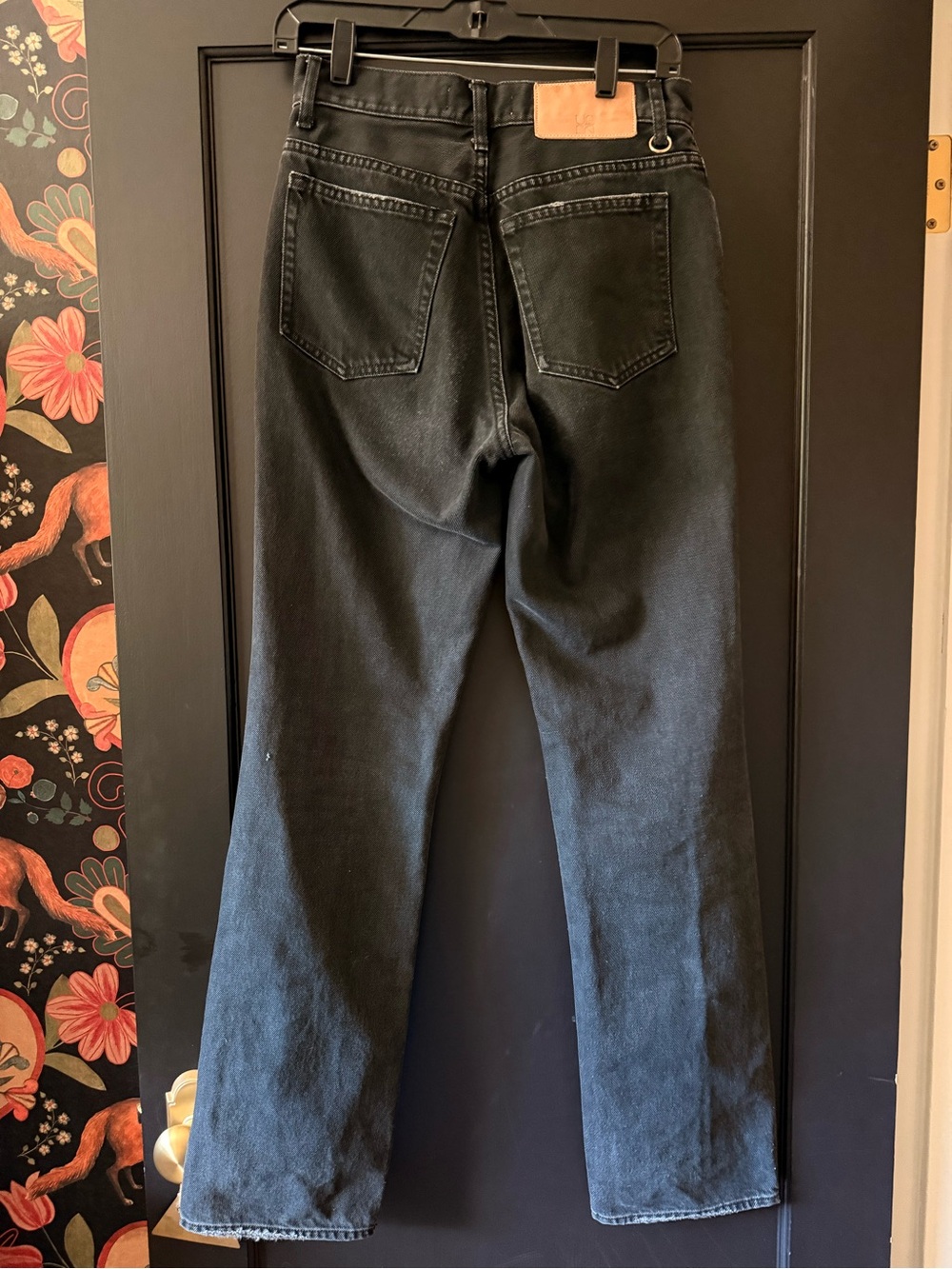 Ulla Johnson The Agnes Jean in Black Smoke Size 26 Made in USA Straight Leg Slim - Picture 4 of 15